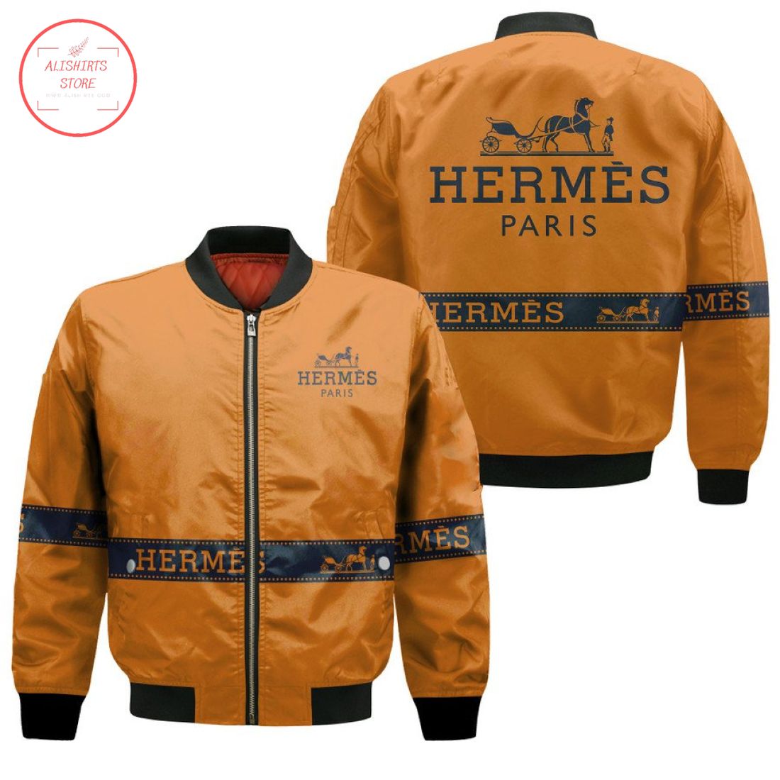 Hermes Paris Luxury Brand Bomber Jacket