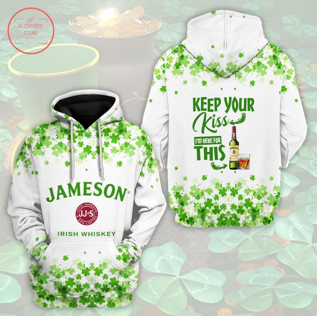 Jameson St. Patrick's Day Full Printing 3D Hoodie