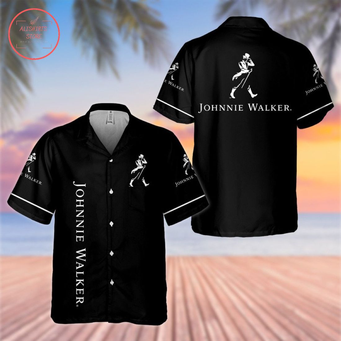 Johnnie Walker Whisky Hawaiian Shirt