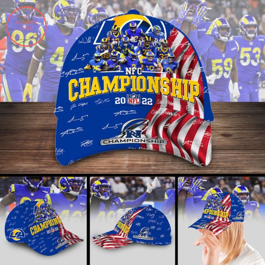 Los Angeles Rams NFC 2022 Championship Hat Cap