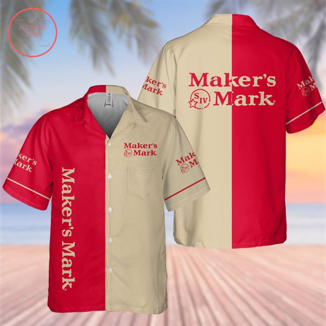 Makers Mark Bourbon Hawaiian Shirt