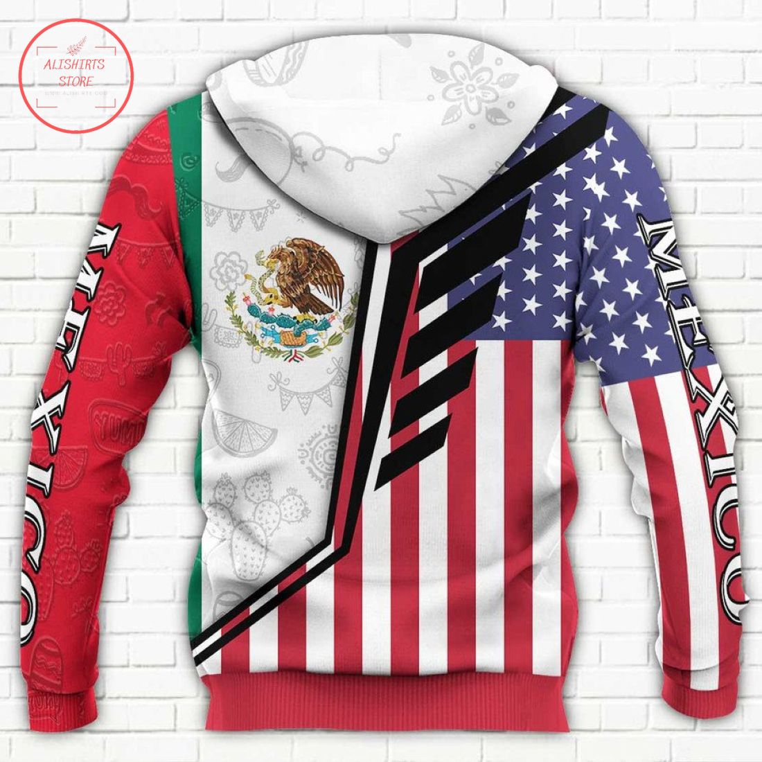 Mexico Flag Limited Edition Full Printing 3D Hoodie