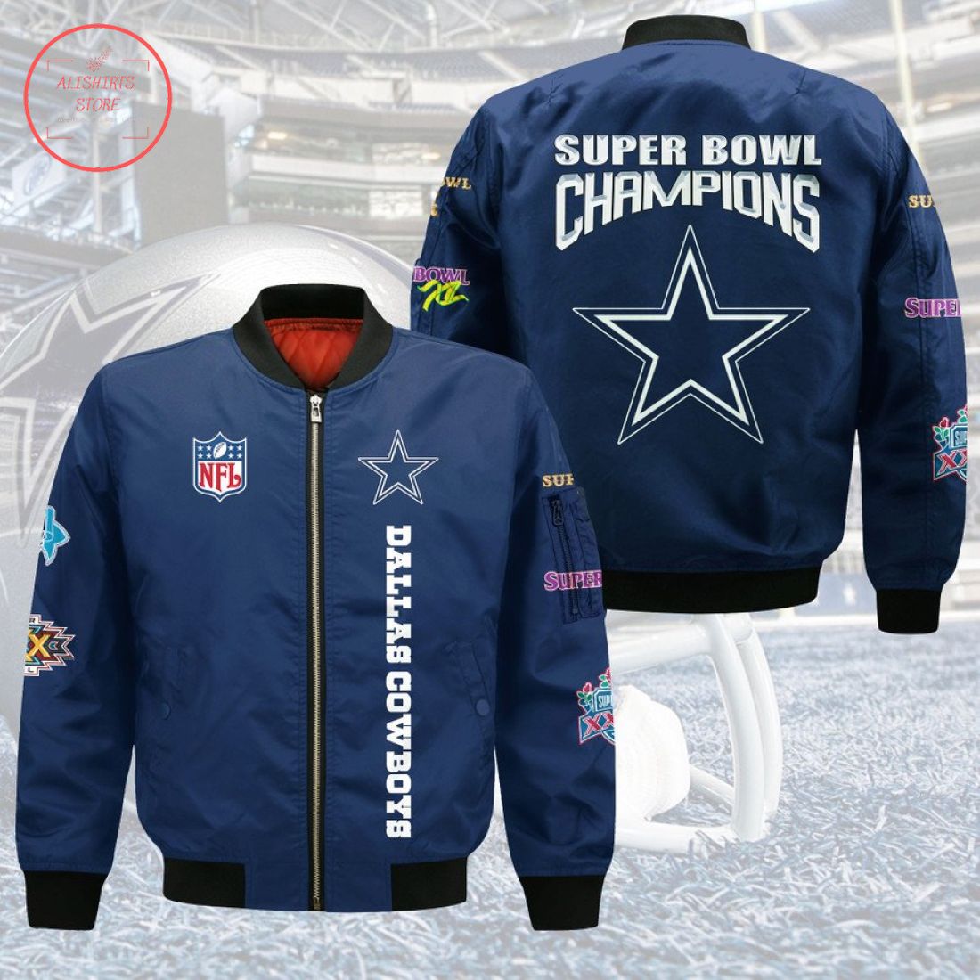 NFL Dallas Cowboys Super Bowl Champions Bomber Jacket