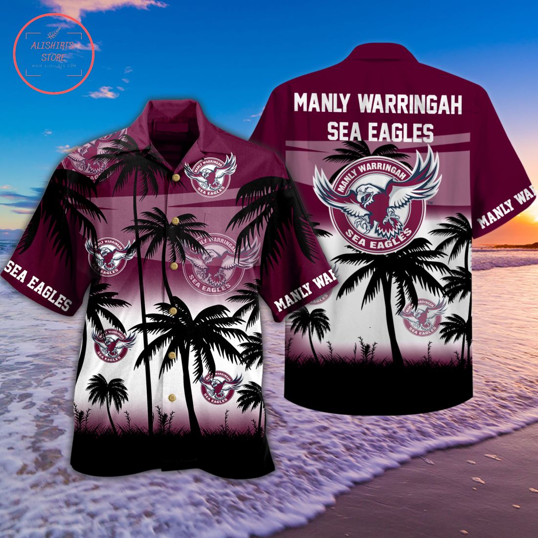 NRL Manly Warringah Sea Eagles Hawaiian Shirt