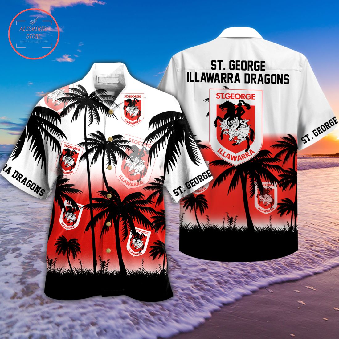 NRL St. George Illawarra Dragons Hawaiian Shirt