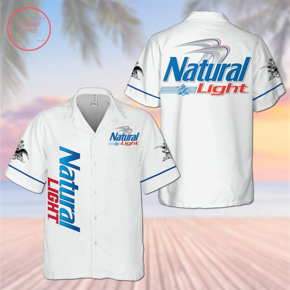 Natural Light Beer Hawaiian Shirt