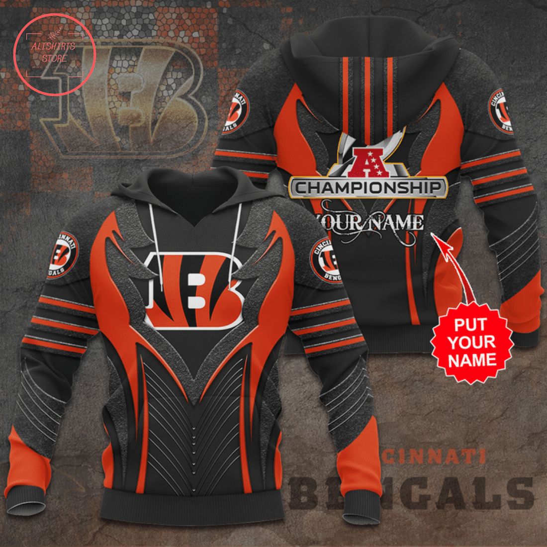 Personalized Cincinnati Bengals Nfl Championship 3d Shirts