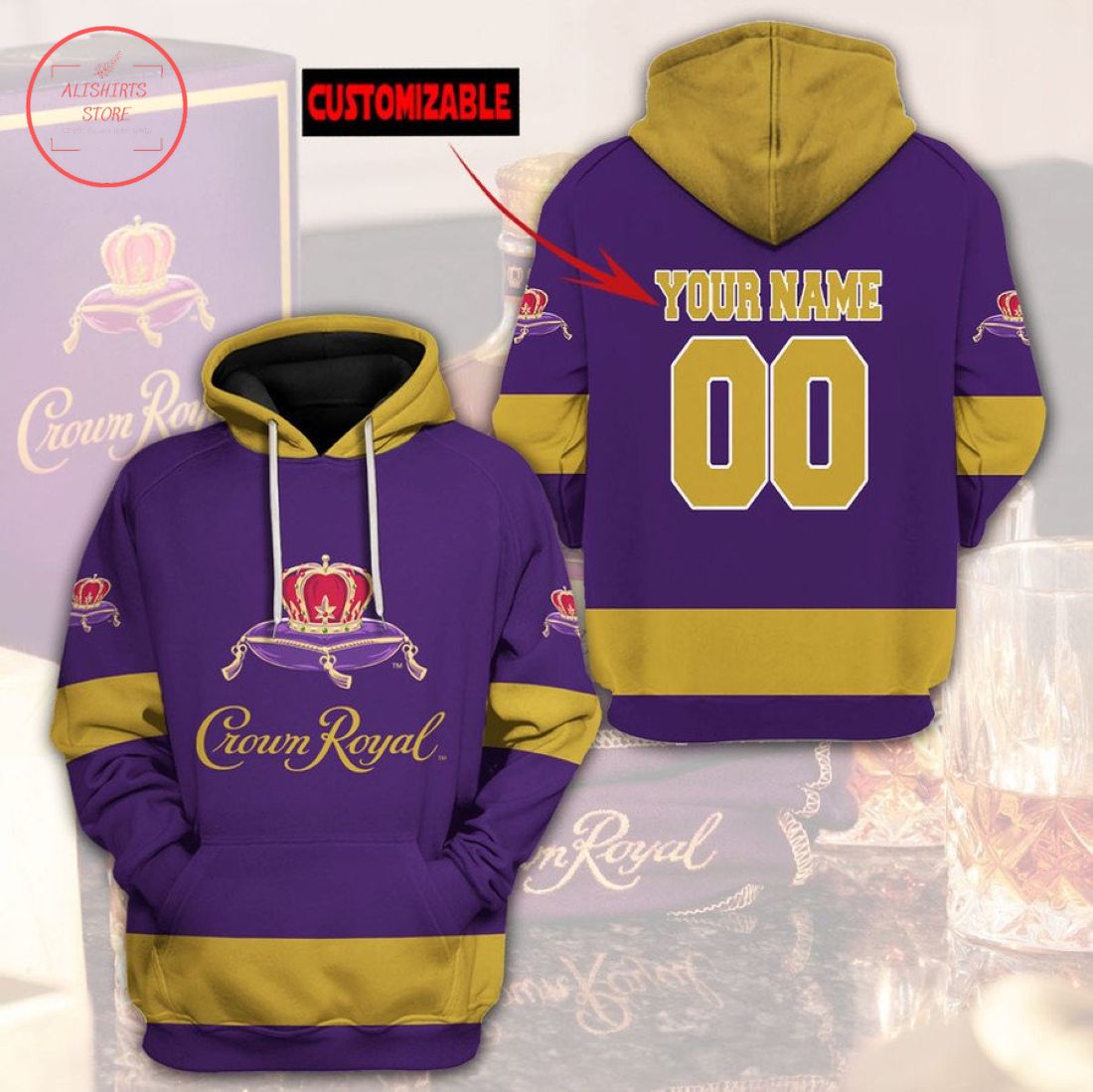 Personalized Crown Royal Full Printing 3D Hoodie