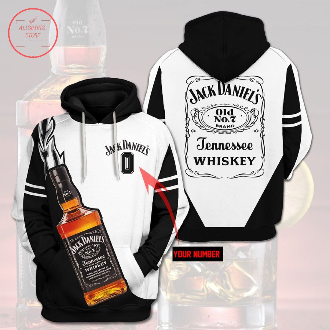 Personalized Jack Daniel's Full Printing 3D Hoodie