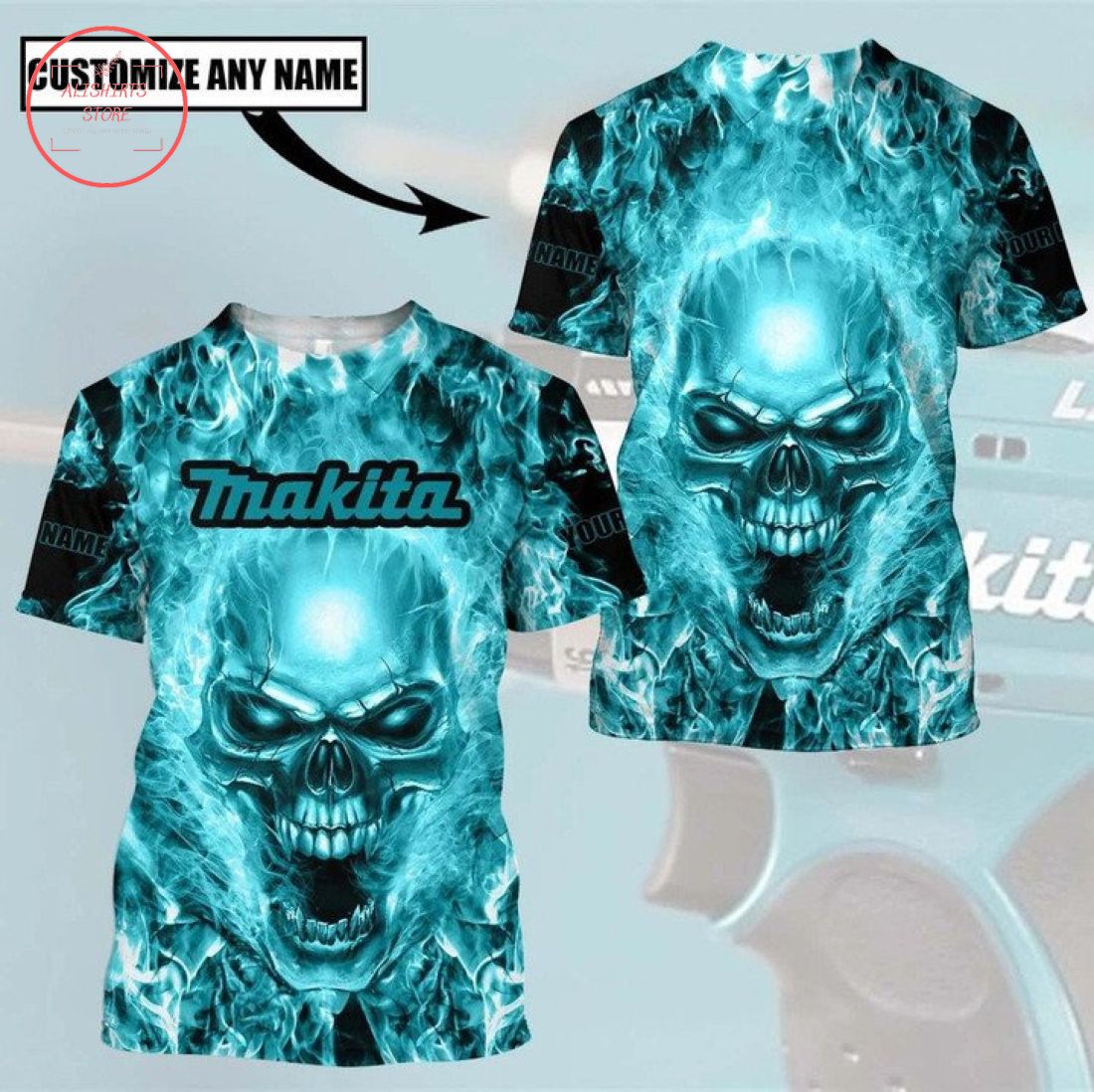 Personalized Makita Hand Tools Skull Shirt 3d