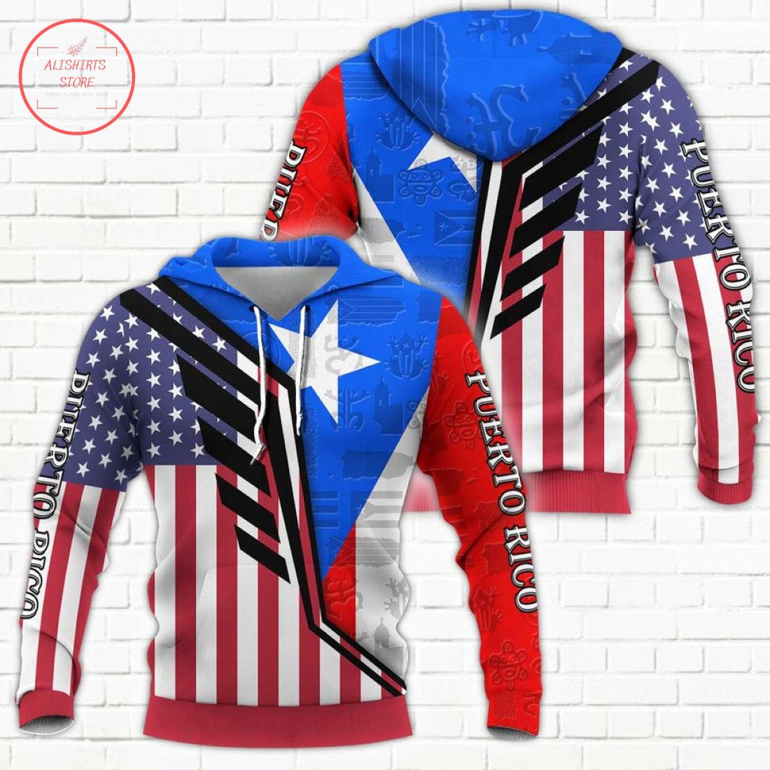 Puerto Rico Flag Limited Edition Full Printing 3D Hoodie