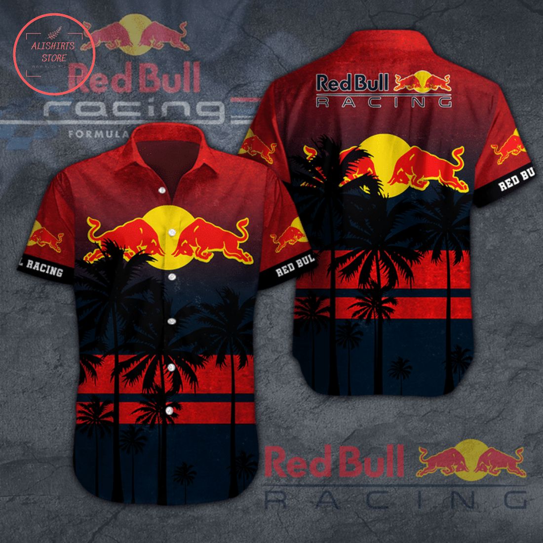 Red Bull Racing Short Sleeve Hawaiian Shirt