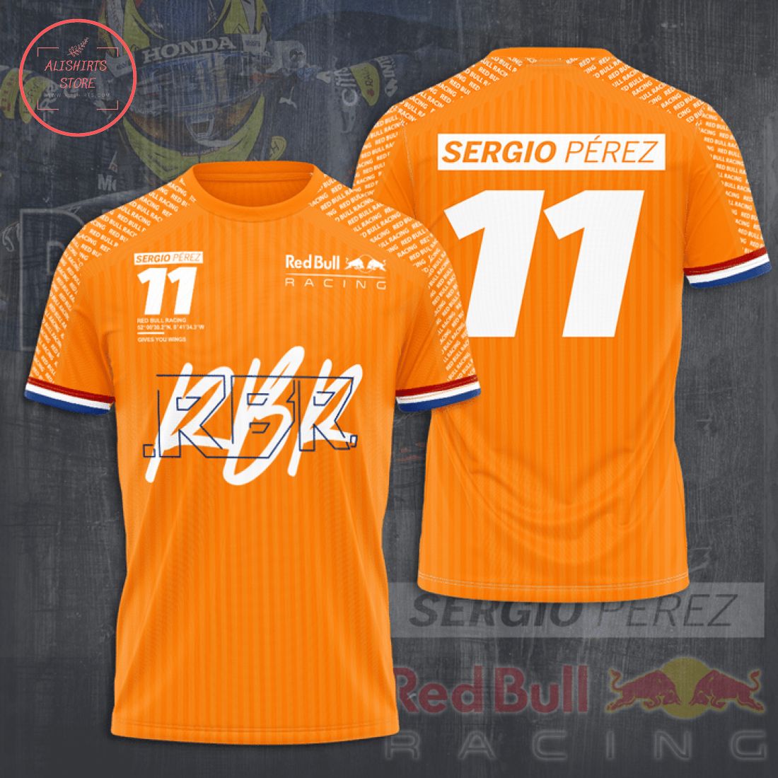 Sergio Perez 11 Red Bull Racing Team 3d Shirt