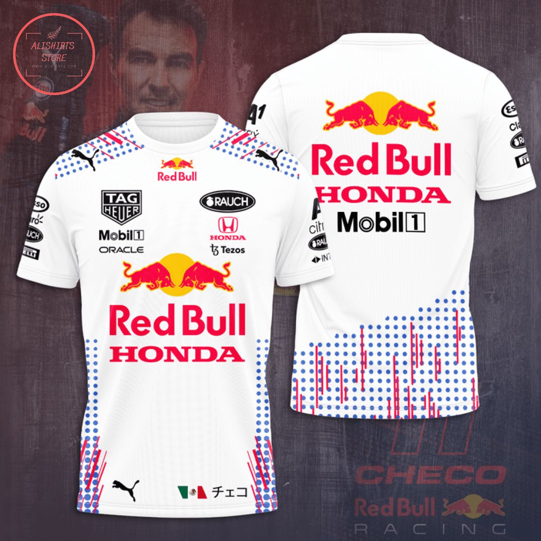 Sergio Perez Red Bull Racing Team Full Printing 3d Shirt