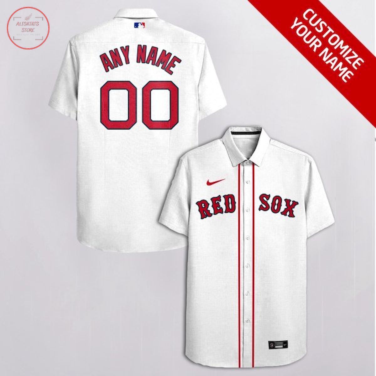 Boston Red Sox Personalized Hawaiian Shirt