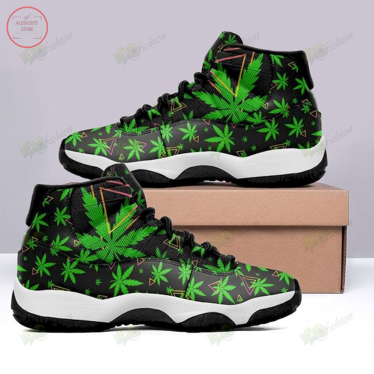 Cannabis Weed 420 Air Jordan 11 Sneaker Shoes
