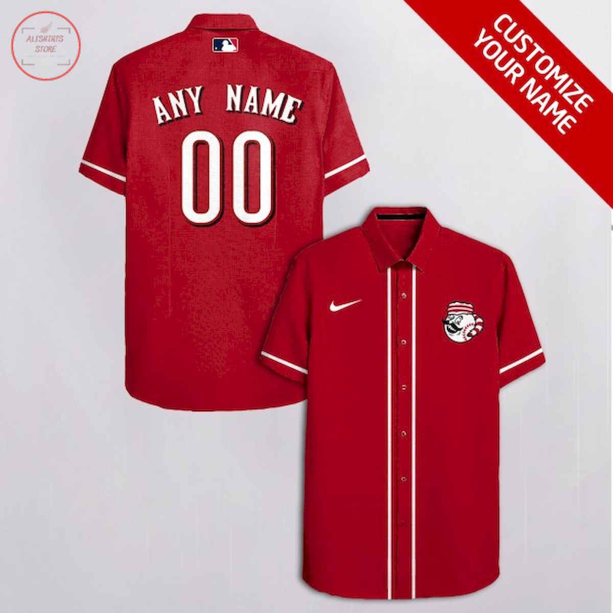 Cincinnati Reds Customized Hawaiian Shirt