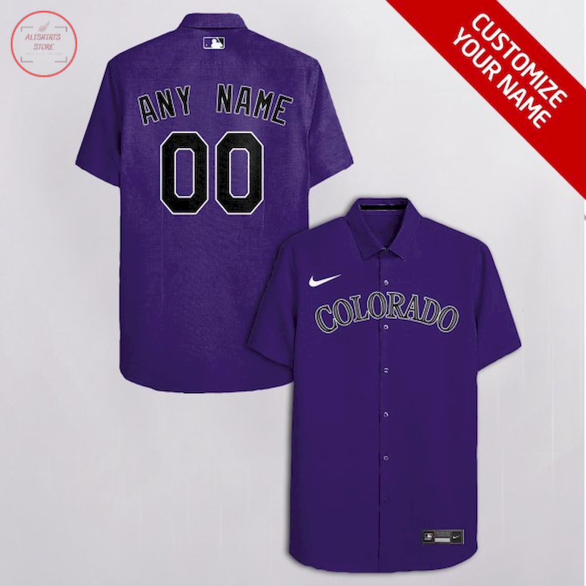 Colorado Rockies Customized Purple Hawaiian Shirt