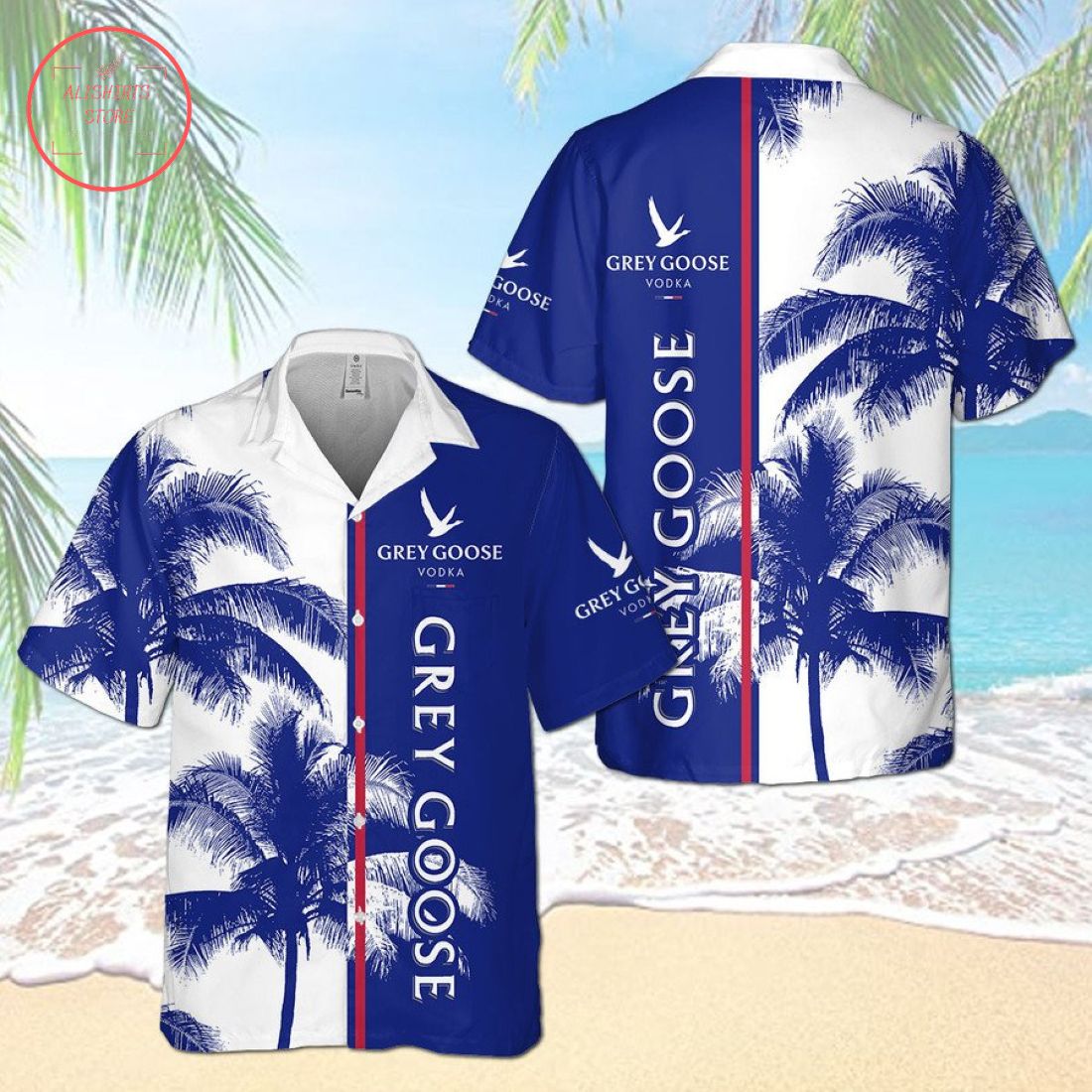 Grey Goose Vodka Palm Hawaiian Shirt