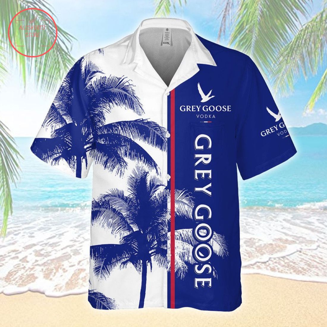 Grey Goose Vodka Palm Hawaiian Shirt