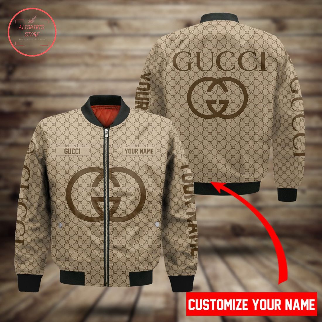 Gucci Customized Luxury Brand Bomber Jacket
