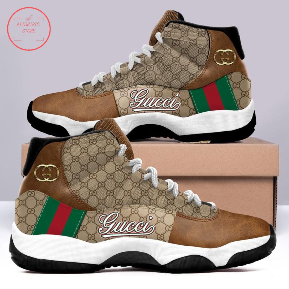 Gucci Italian Luxury Brown Air Jordan 11 Sneaker 2022 Shoes