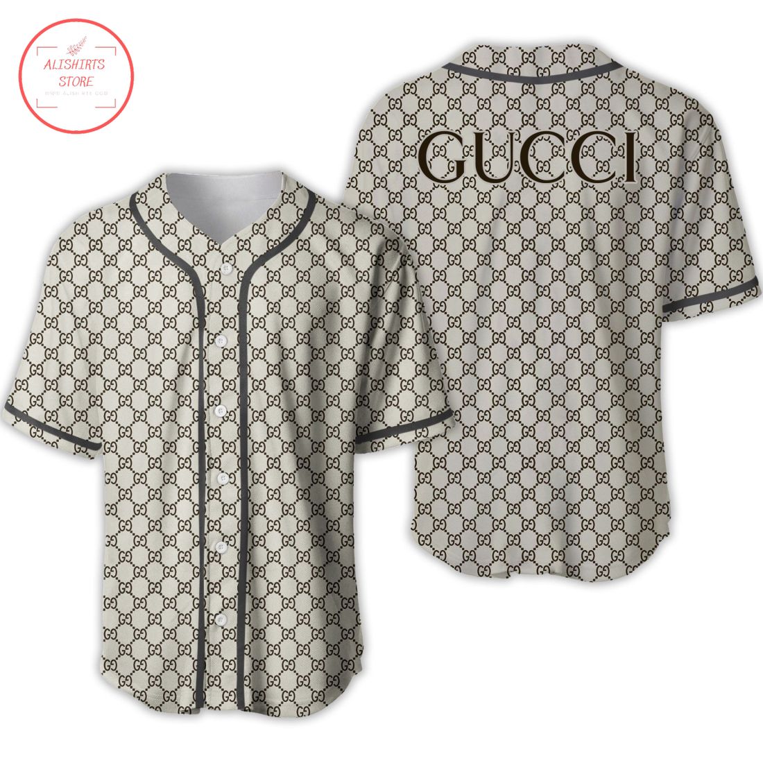 Gucci Logo Pattern Luxury Brand Baseball Jersey