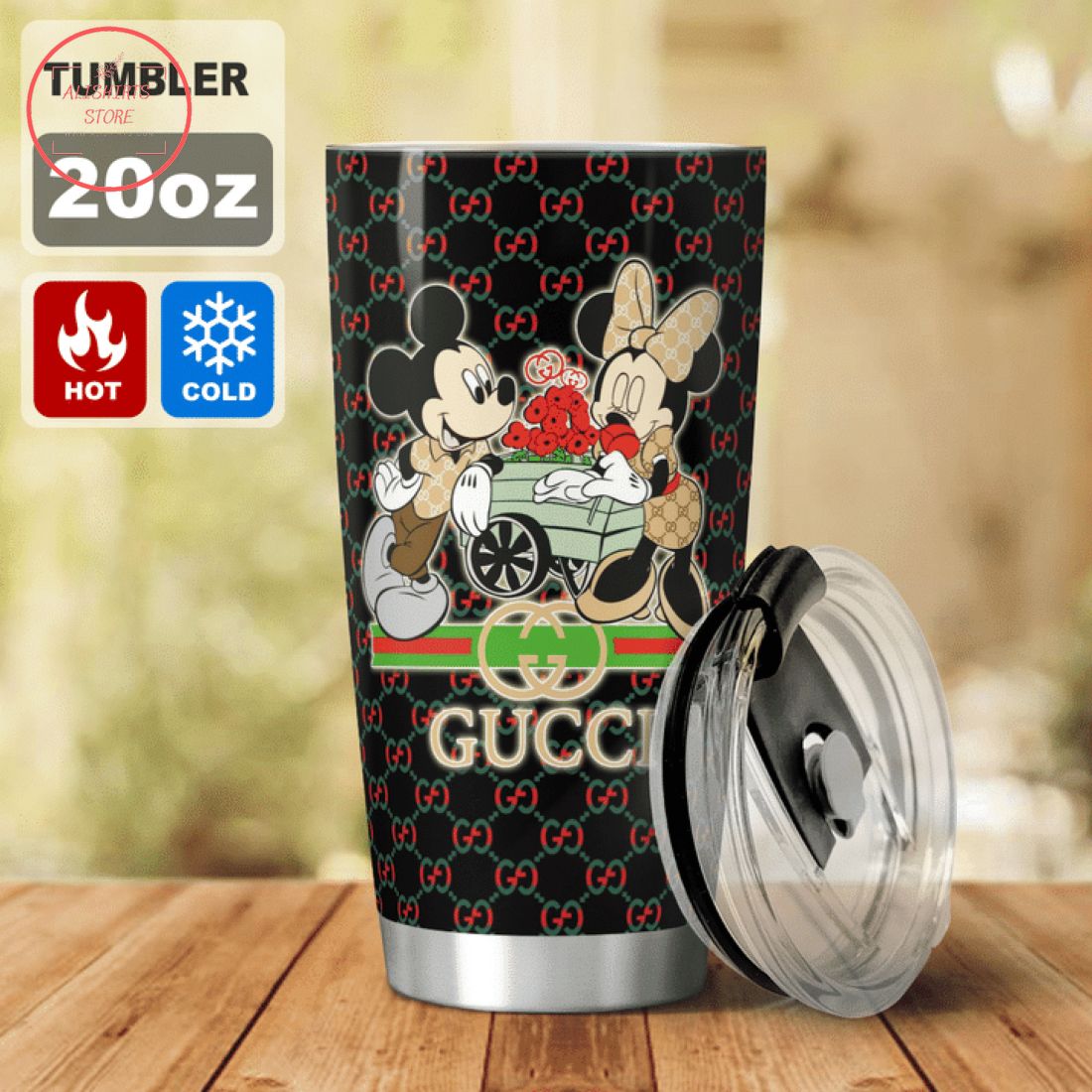 Gucci Mickey Mouse Disney Stainless Steel 3D Tumbler
