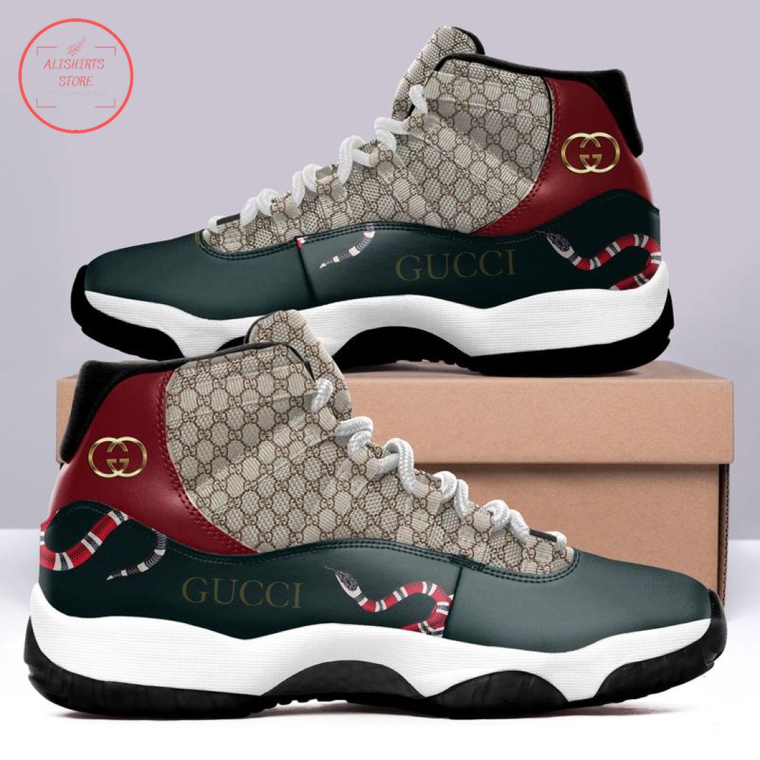 Gucci Snake Air Jordan 11 Luxury Sneaker Shoes