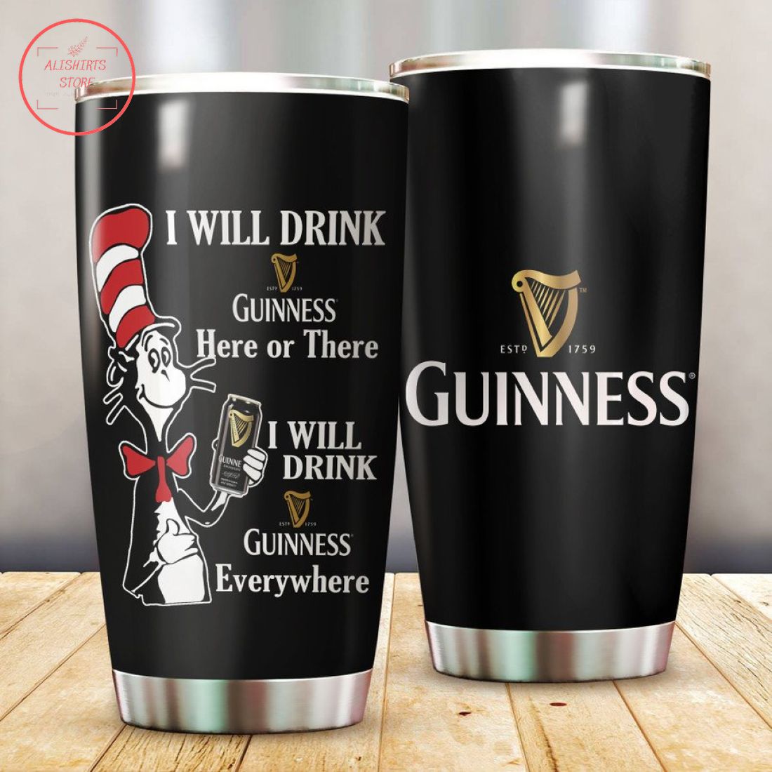 Guinness Beer I Will Drink Everywhere Tumbler
