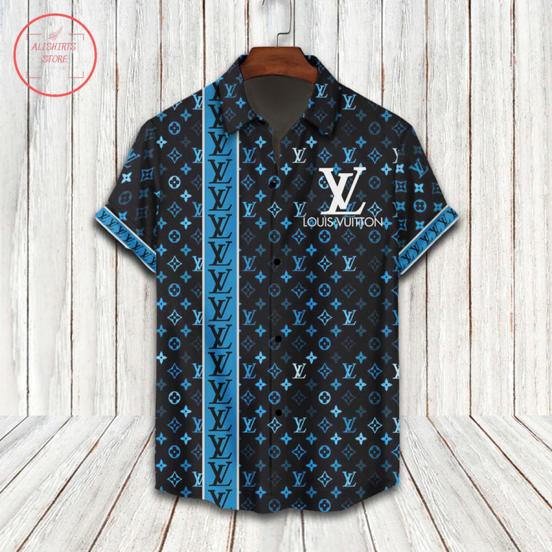 Louis Vuitton 2022 Luxury Hawaiian Shirt Shorts and Flip Flops