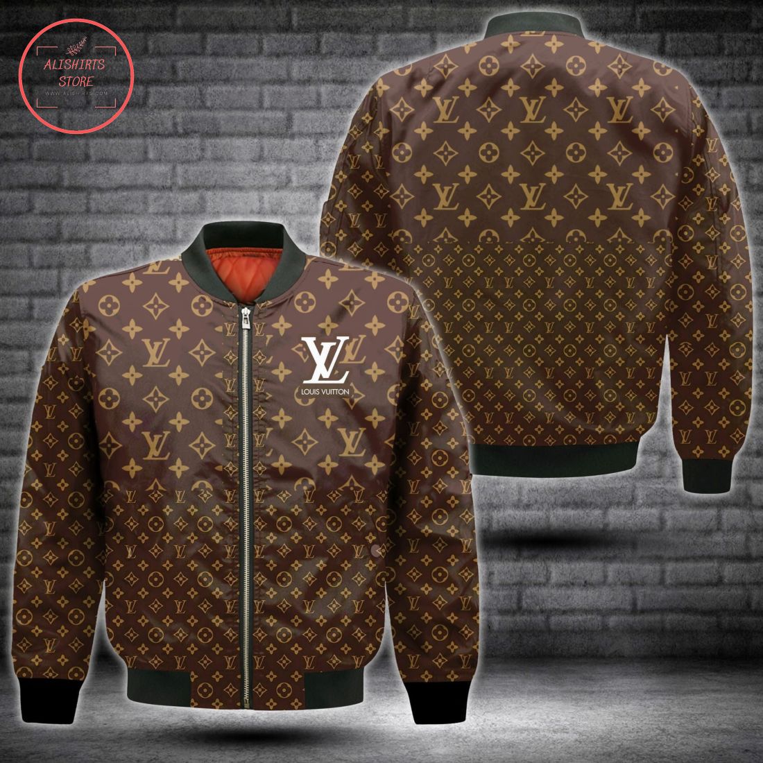 Louis Vuitton Luxury Brand Brown Bomber Jacket