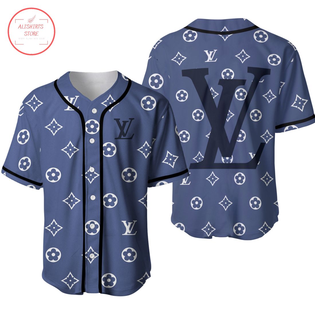 Louis Vuitton Paris LV Logo Luxury Baseball Jersey