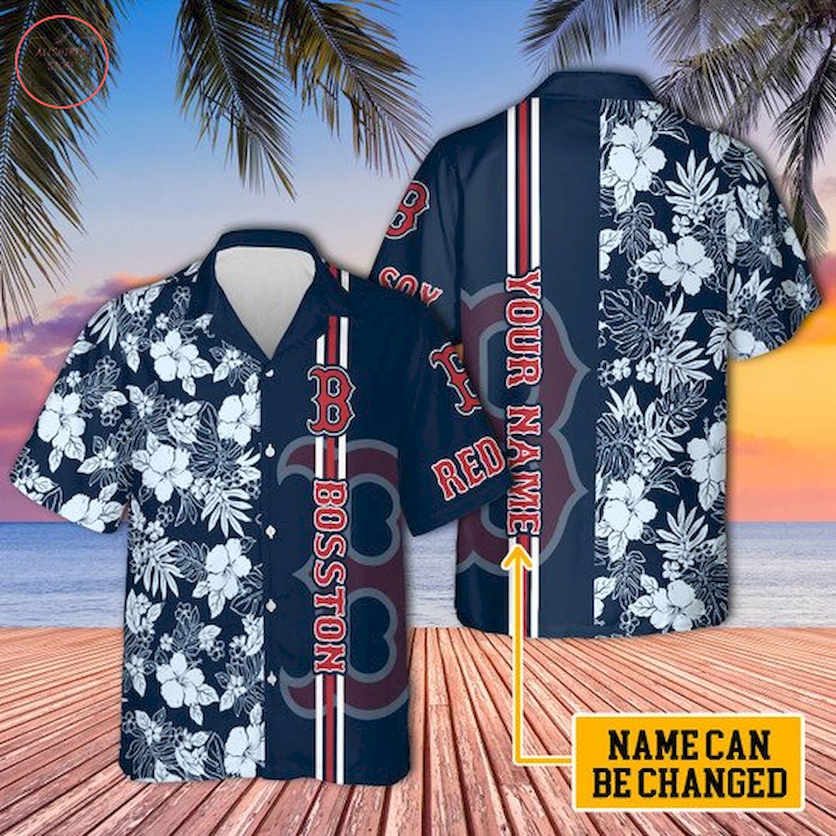 MLB Boston Red Sox Custom name Hawaiian Shirt