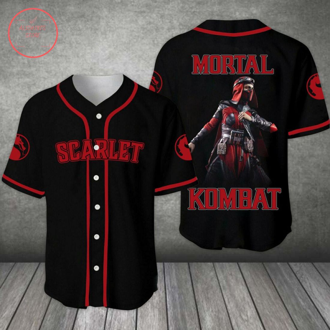 Mortal Kombat Scarlet Baseball Jersey