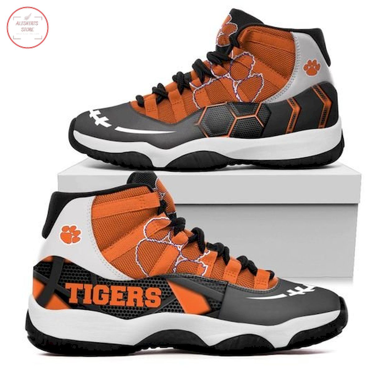 NCAA Clemson Tigers New Air Jordan 11 Sneaker Shoes