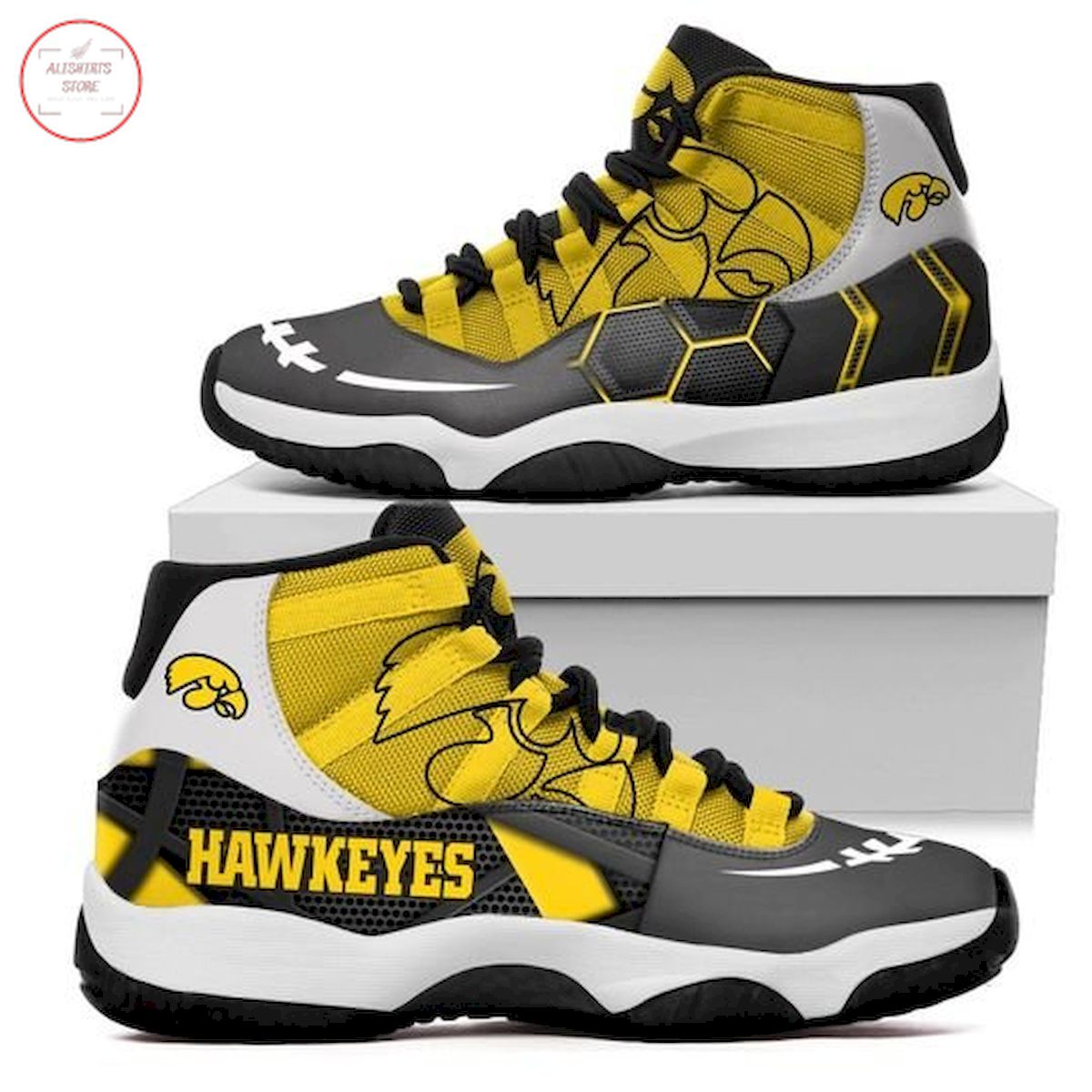 NCAA Iowa Hawkeyes New Air Jordan 11 Sneaker Shoes