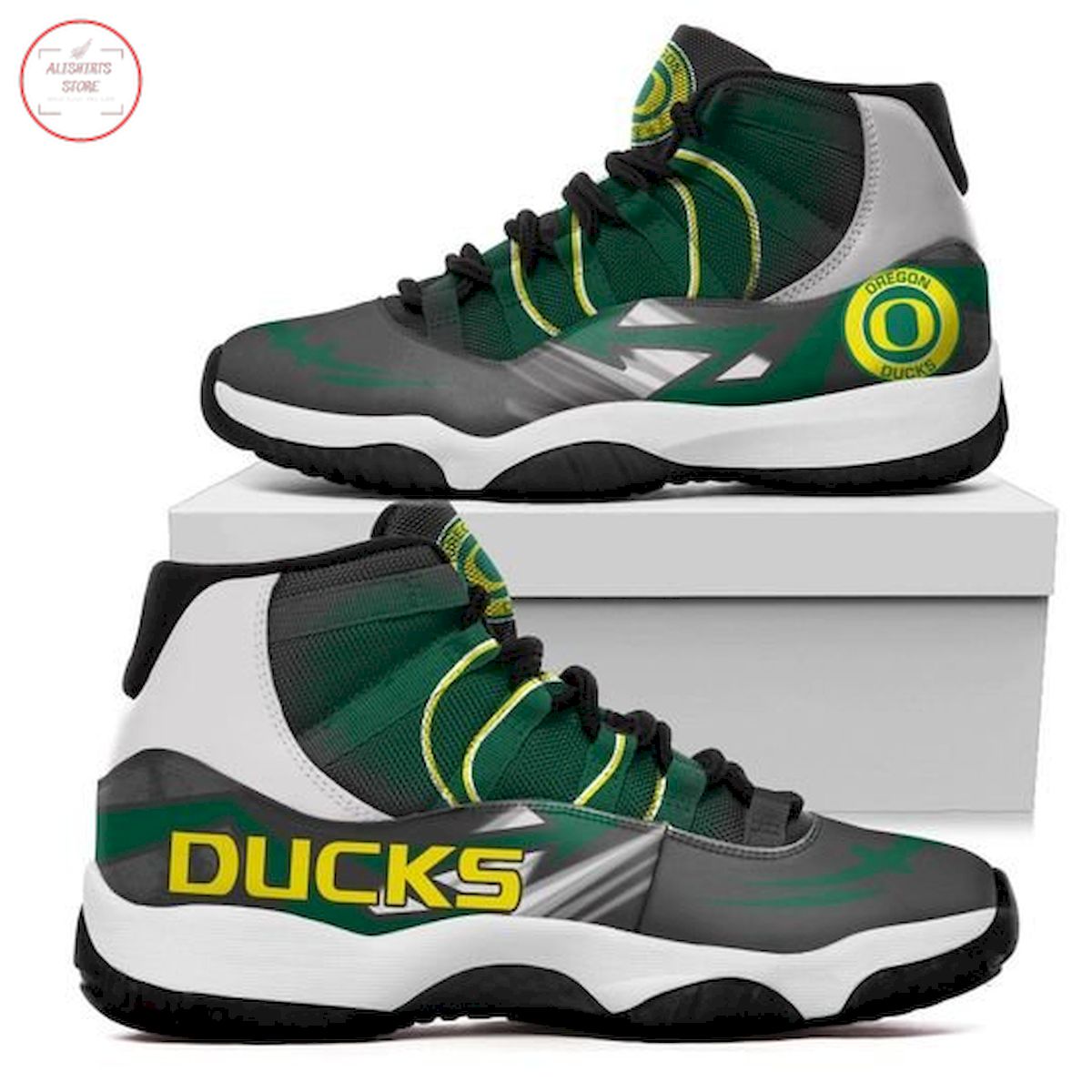 NCAA Oregon Ducks New Air Jordan 11 Sneaker Shoes