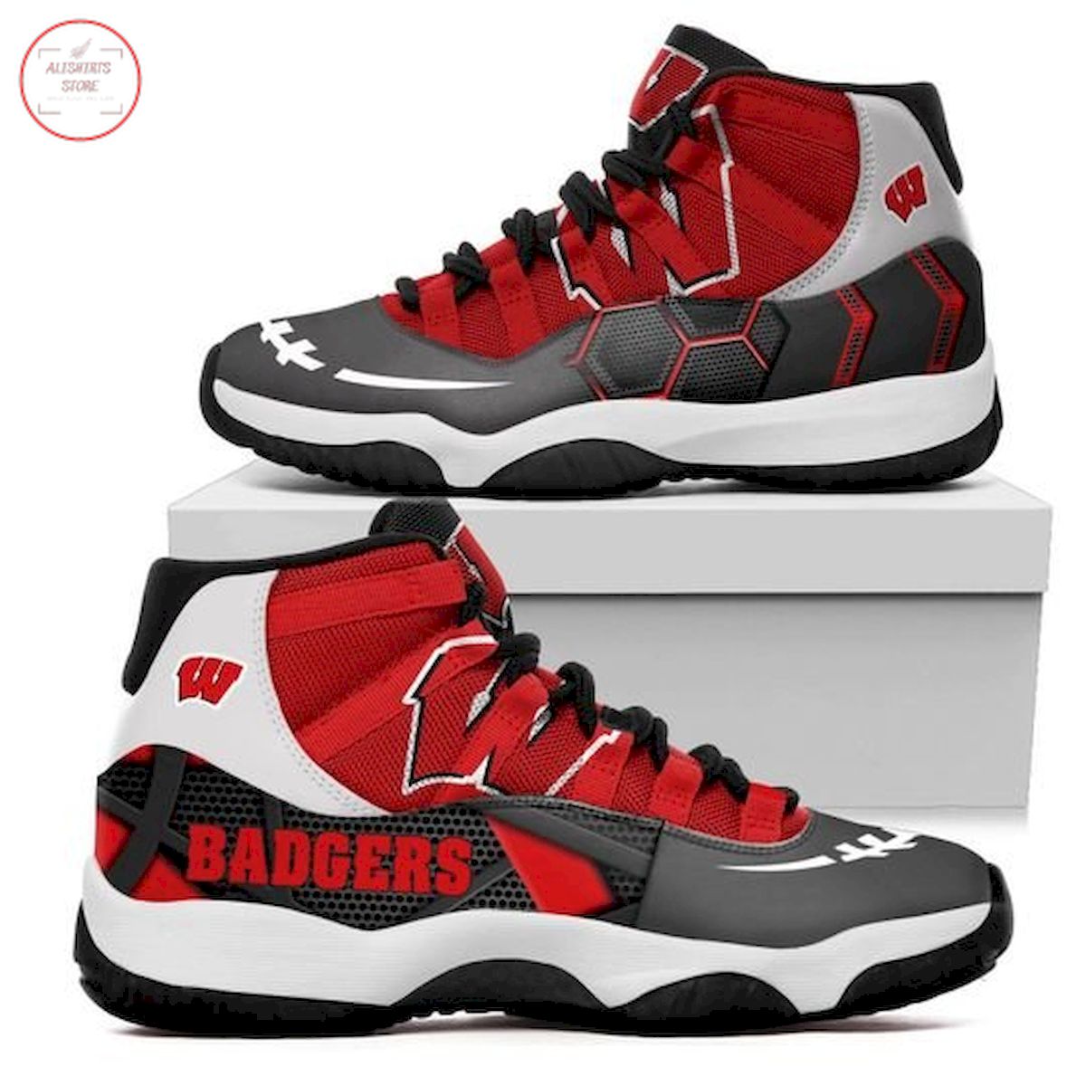 NCAA Wisconsin Badgers New Air Jordan 11 Sneaker Shoes