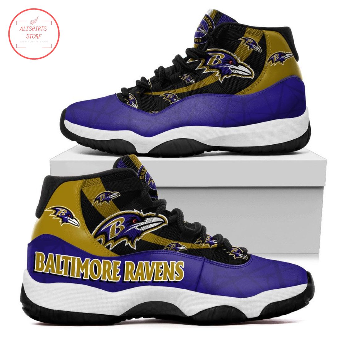 NFL Baltimore Ravens New Air Jordan 11 Sneakers Shoes