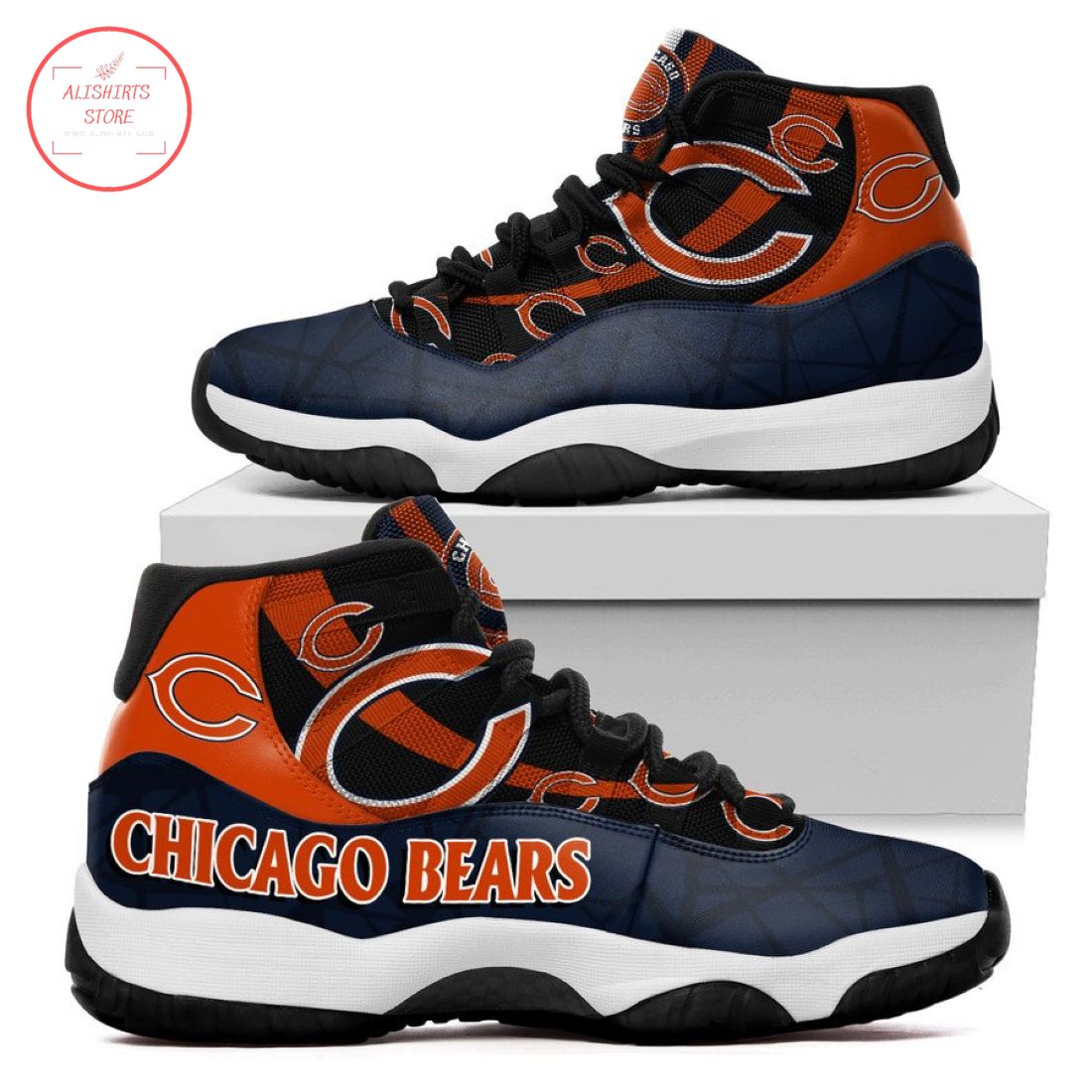 NFL Chicago Bears New Air Jordan 11 Sneakers Shoes