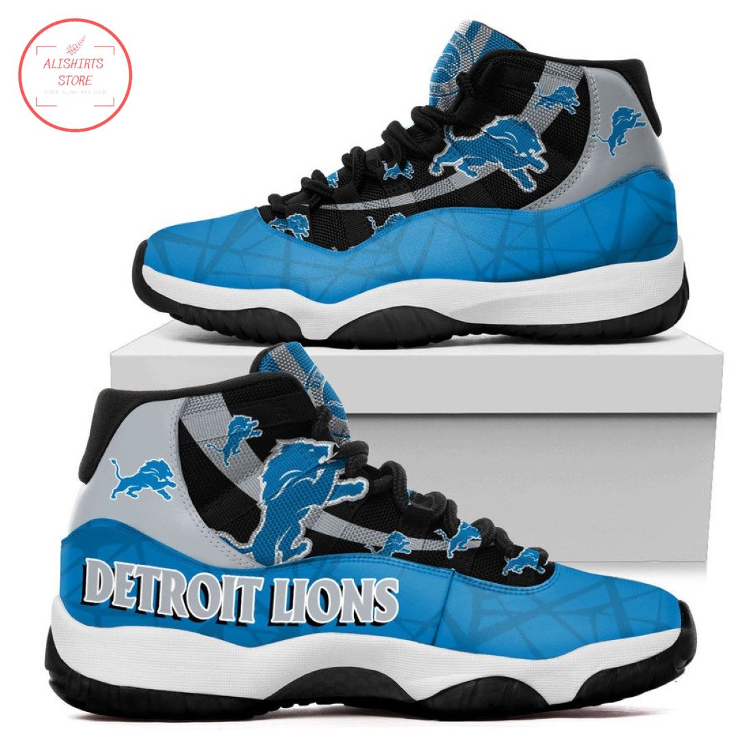 NFL Detroit Lions New Air Jordan 11 Sneakers Shoes
