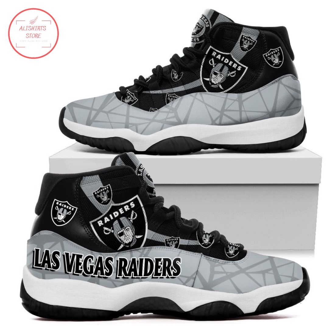 NFL Las Vegas Raiders New Air Jordan 11 Sneakers Shoes