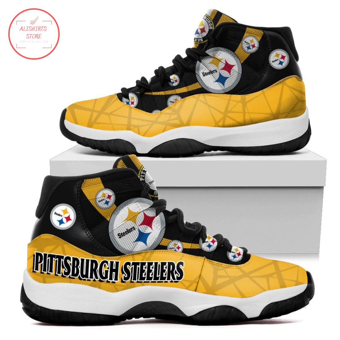 NFL Pittsburgh Steelers New Air Jordan 11 Sneakers Shoes