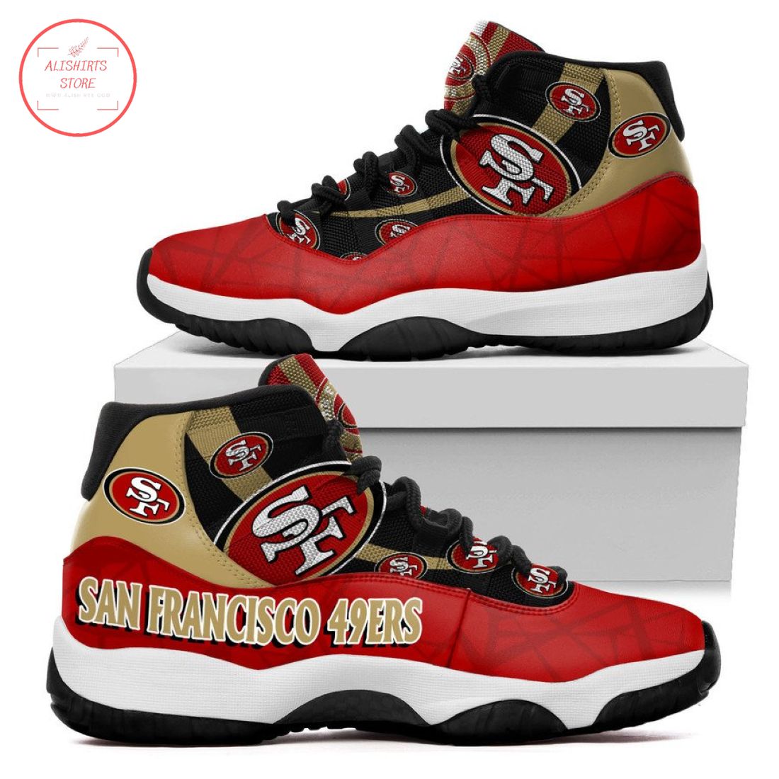 NFL San Francisco 49ers New Air Jordan 11 Sneakers Shoes