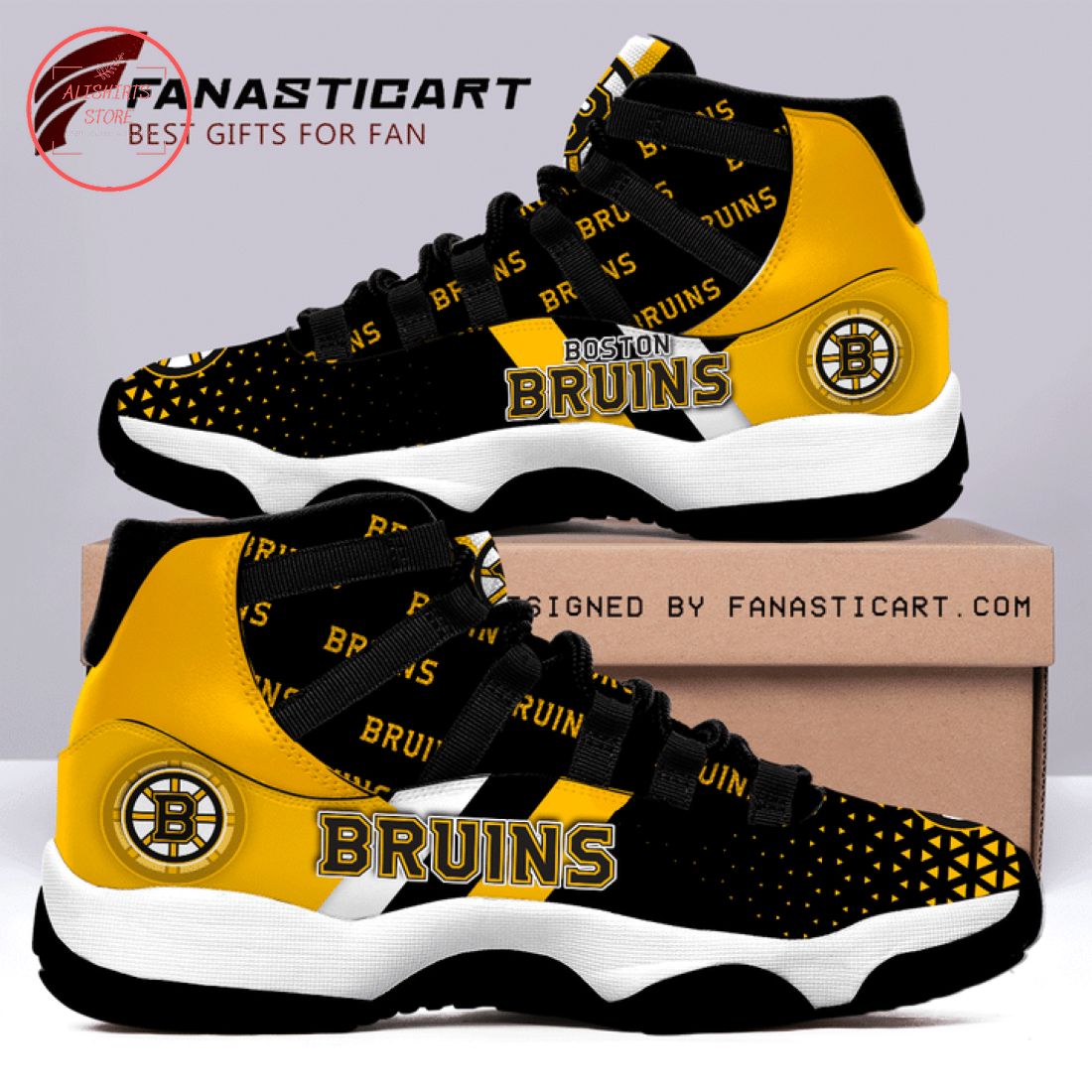 NHL Boston Bruins Air Jordan 11 Sneaker Shoes
