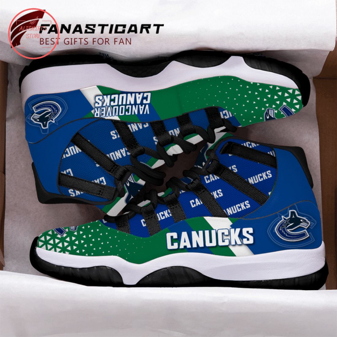 NHL Vancouver Canucks Air Jordan 11 Sneaker Shoes
