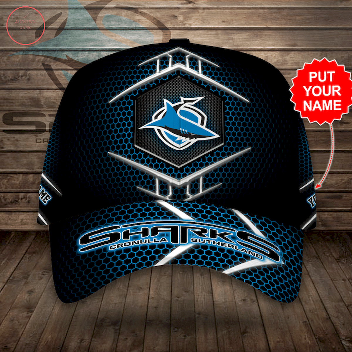 NRL Cronulla-Sutherland Sharks Personalized Hat Cap