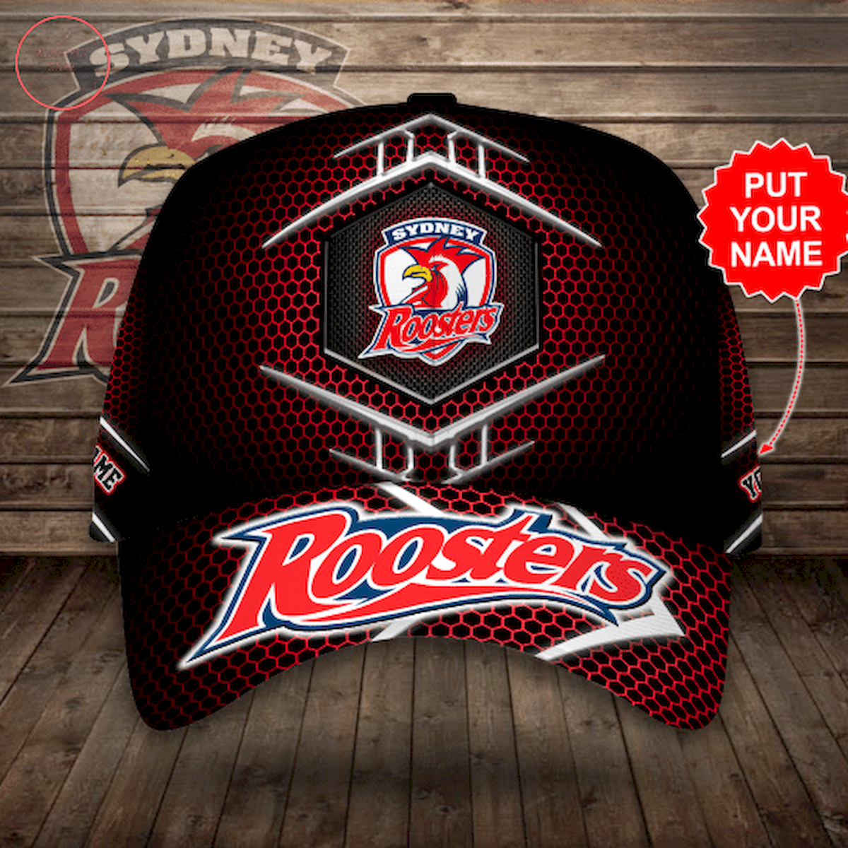 NRL Sydney Roosters Personalized Hat Cap