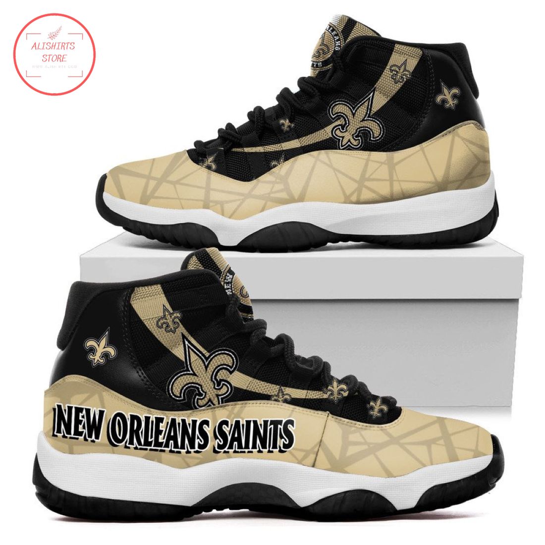 New Orleans Saints NFL New Air Jordan 11 Sneakers Shoes